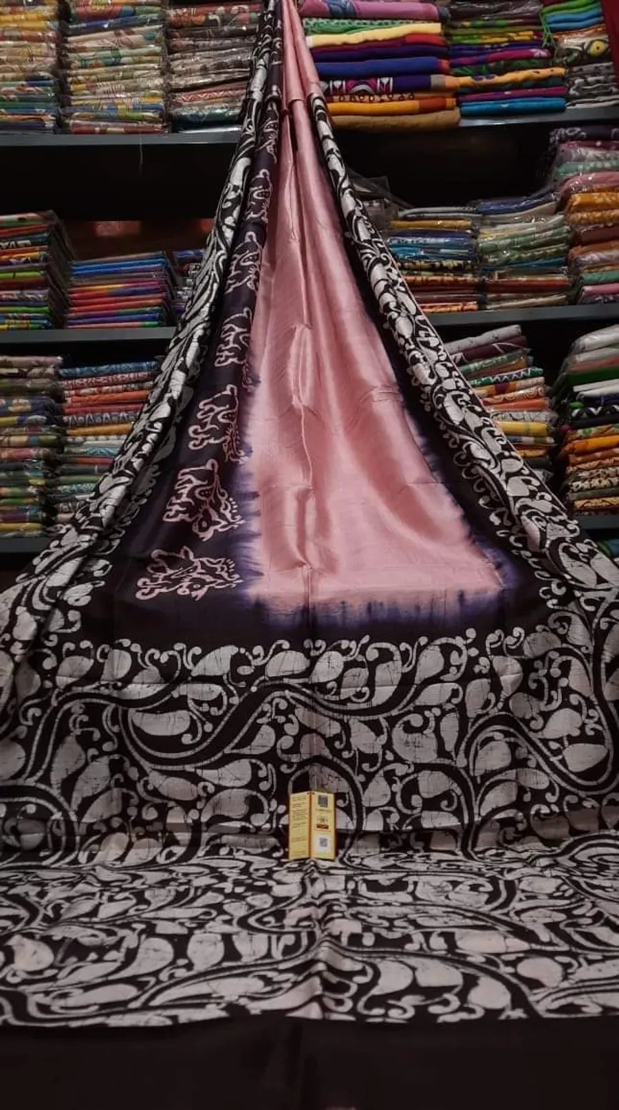 Pure Hand Painted Batik Silk Mark Certified Bishnupuri Silk Sarees
